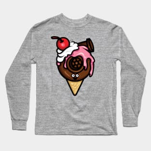 Cutest Turbo - Strawberry/Chocolate Ice Cream Long Sleeve T-Shirt